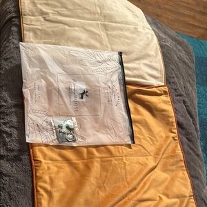 Orange and Cream Throw Blanket